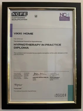 NCH Hypnotherapy in Practice Diploma — Vikki Home